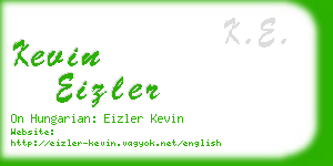 kevin eizler business card